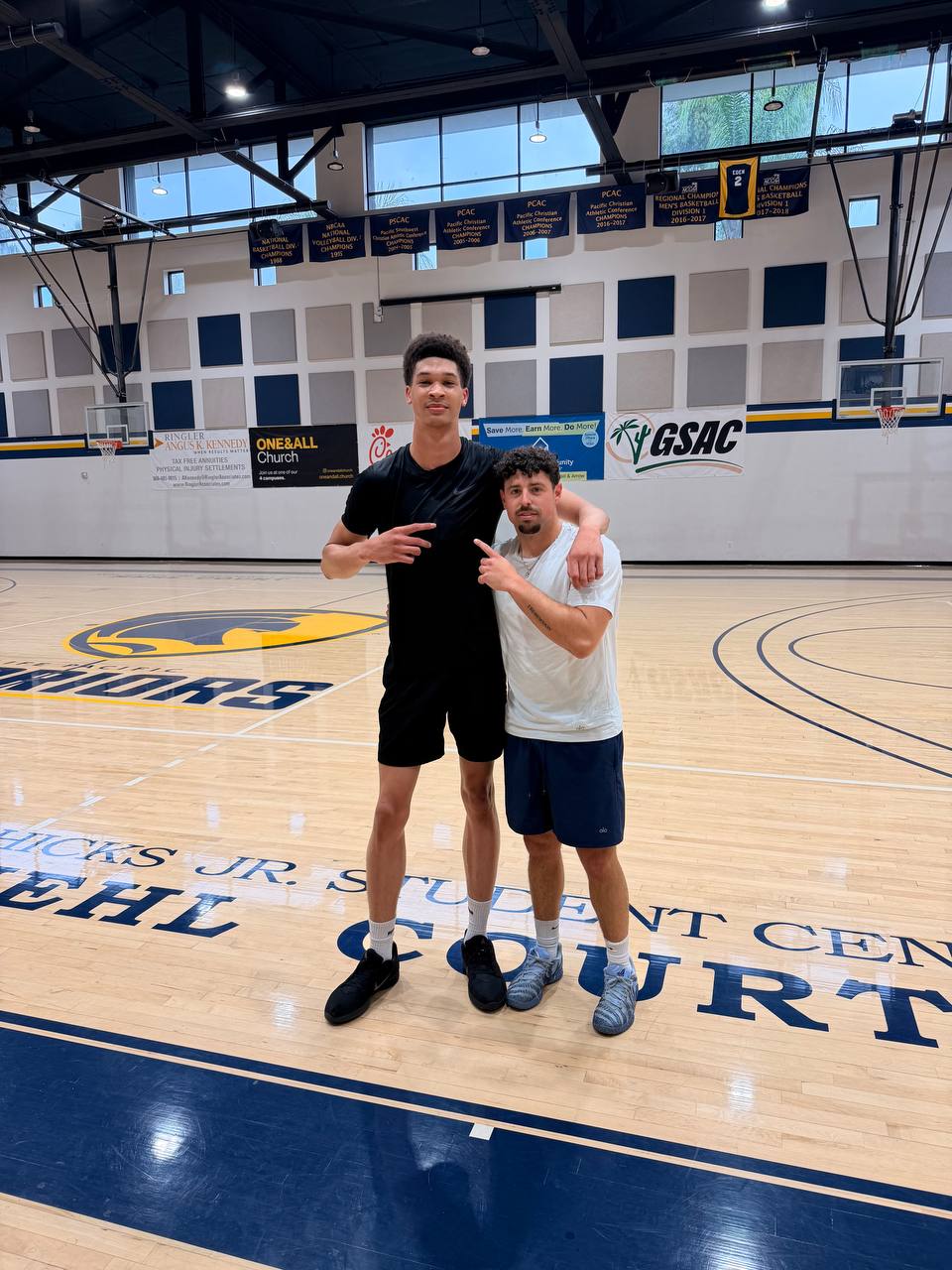 Coach Ran Hadas with an athlete